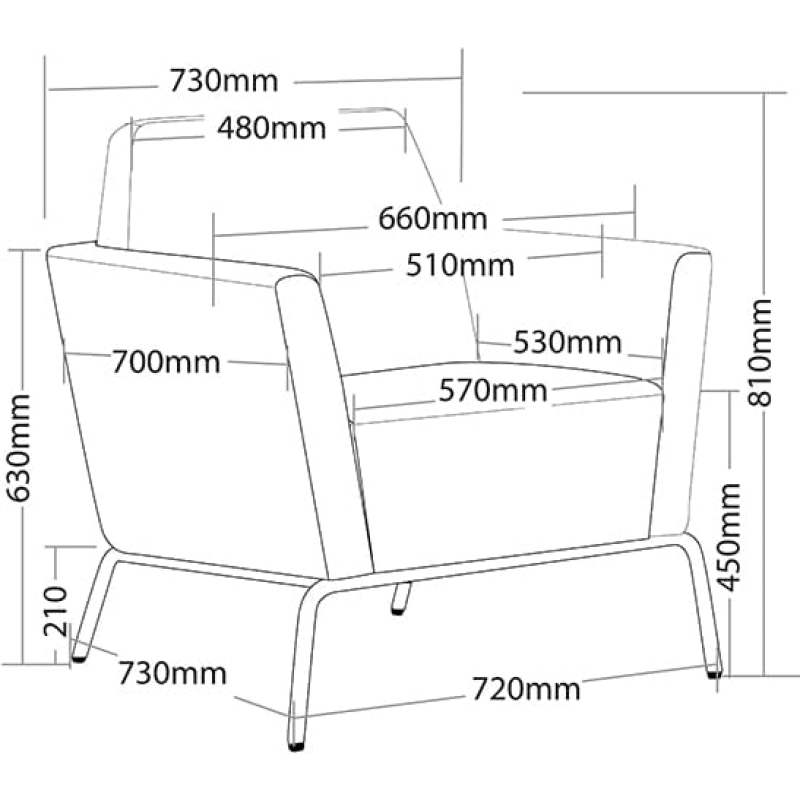 jaden single armchair lounge