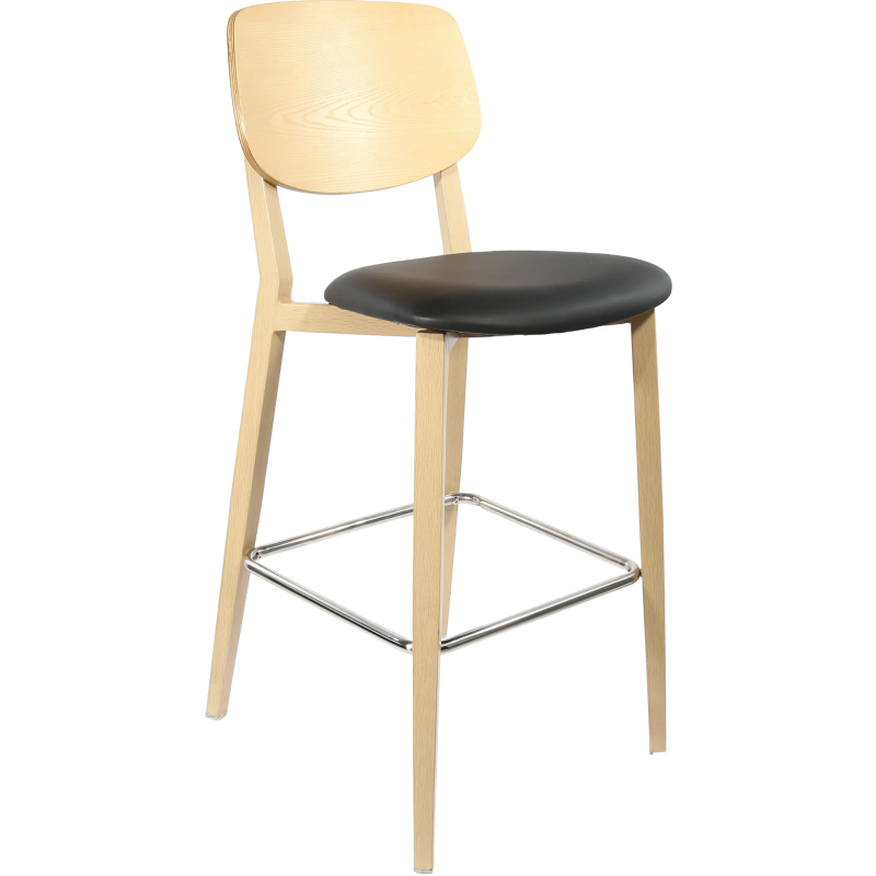 durafurn atlanta barstool large ply backrest