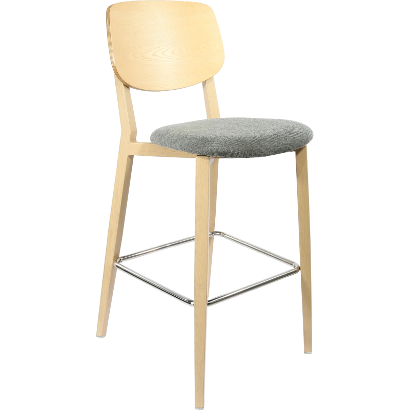 durafurn atlanta barstool large ply backrest